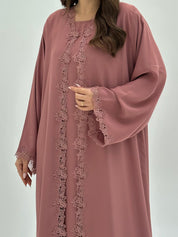 C 1812 Blush Pink Lace Abaya
