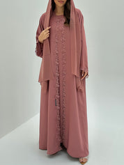 C 1812 Blush Pink Lace Abaya