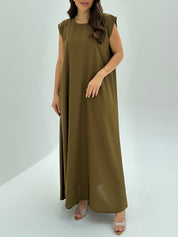 C 009-01 Premium Light Olive Under Abaya Dress