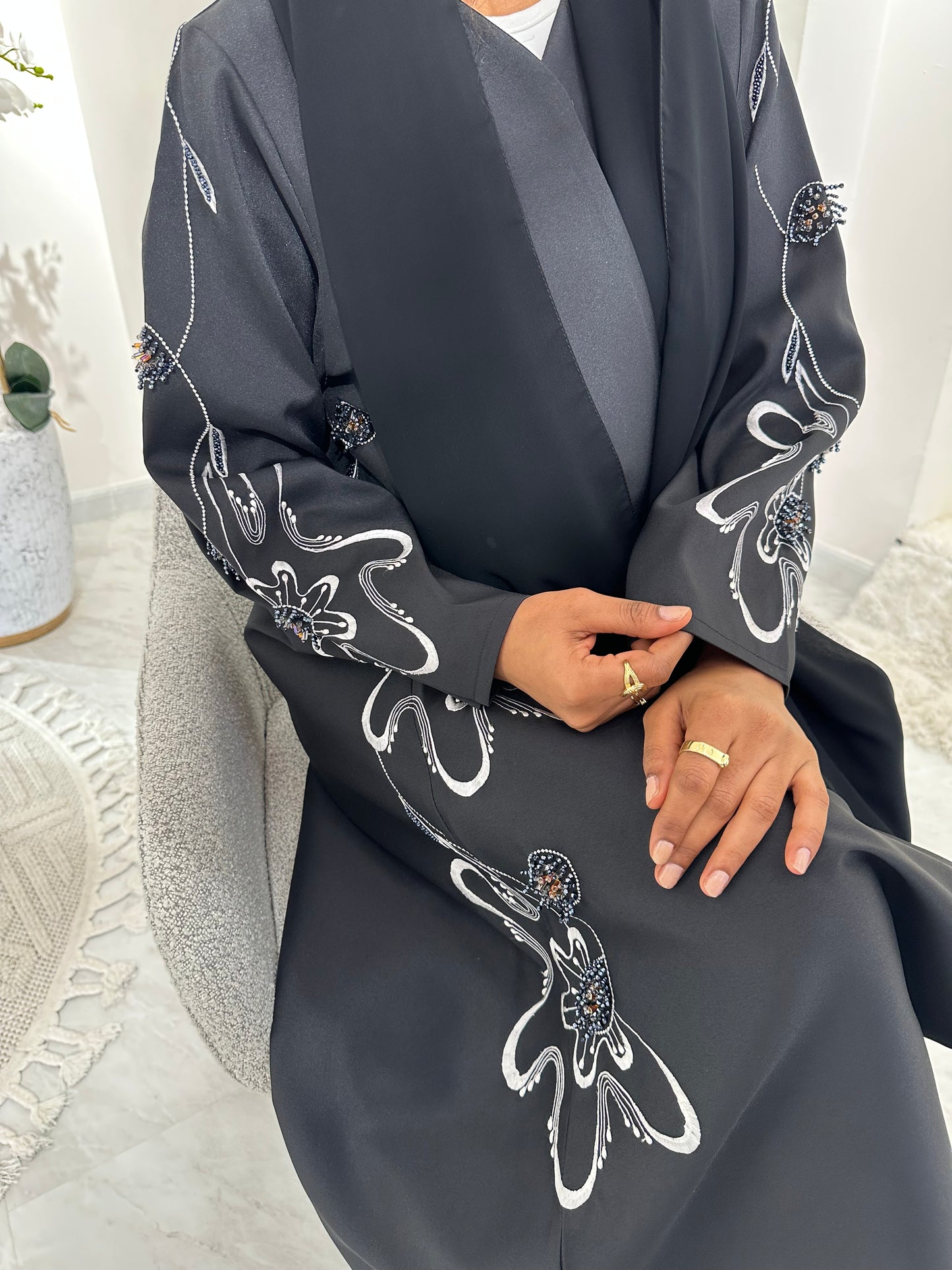 C Black Summer Work Abaya 31