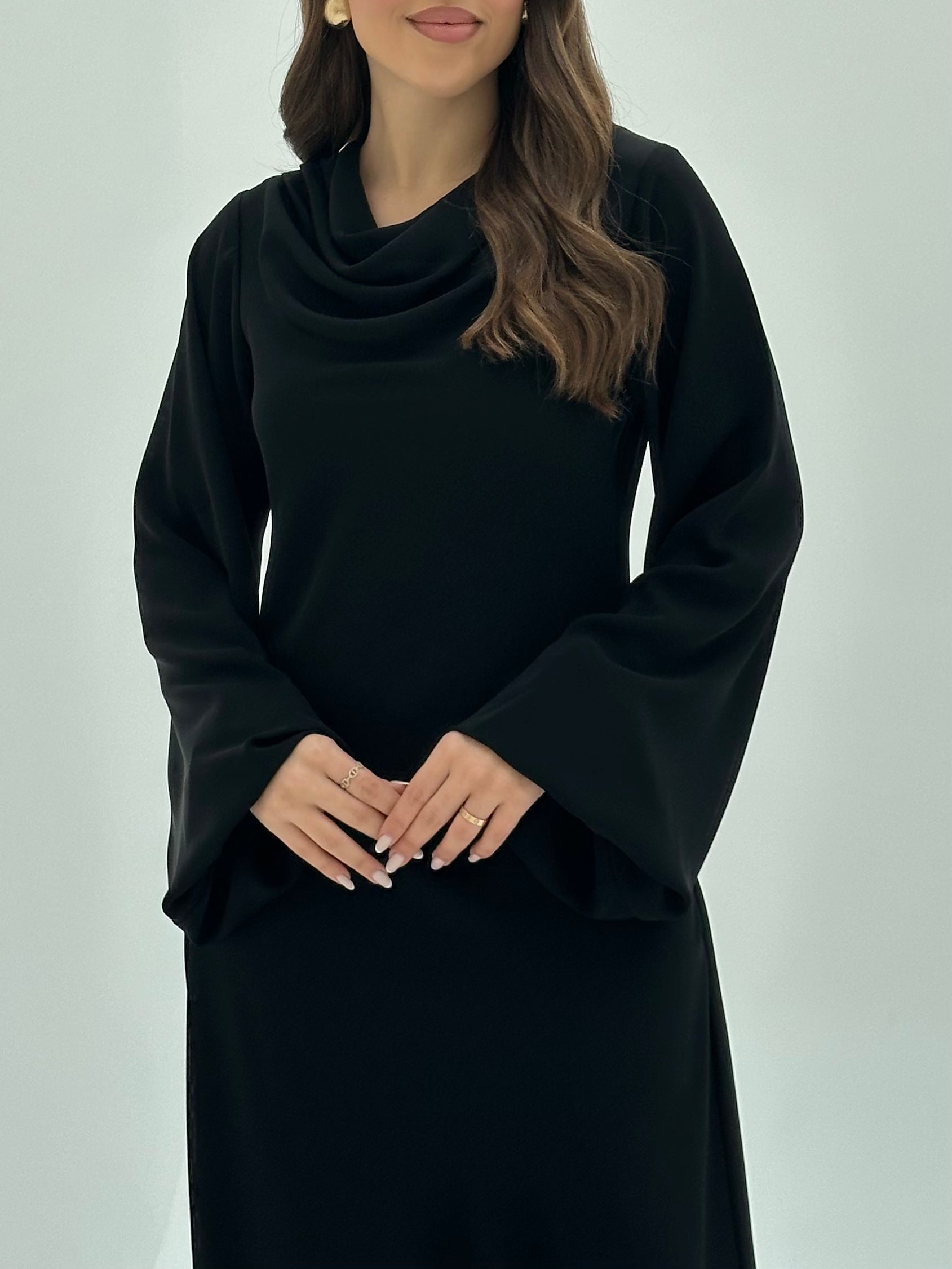 C 0010 Premium Black Under Abaya Dress