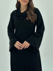 C 0010 Premium Black Under Abaya Dress