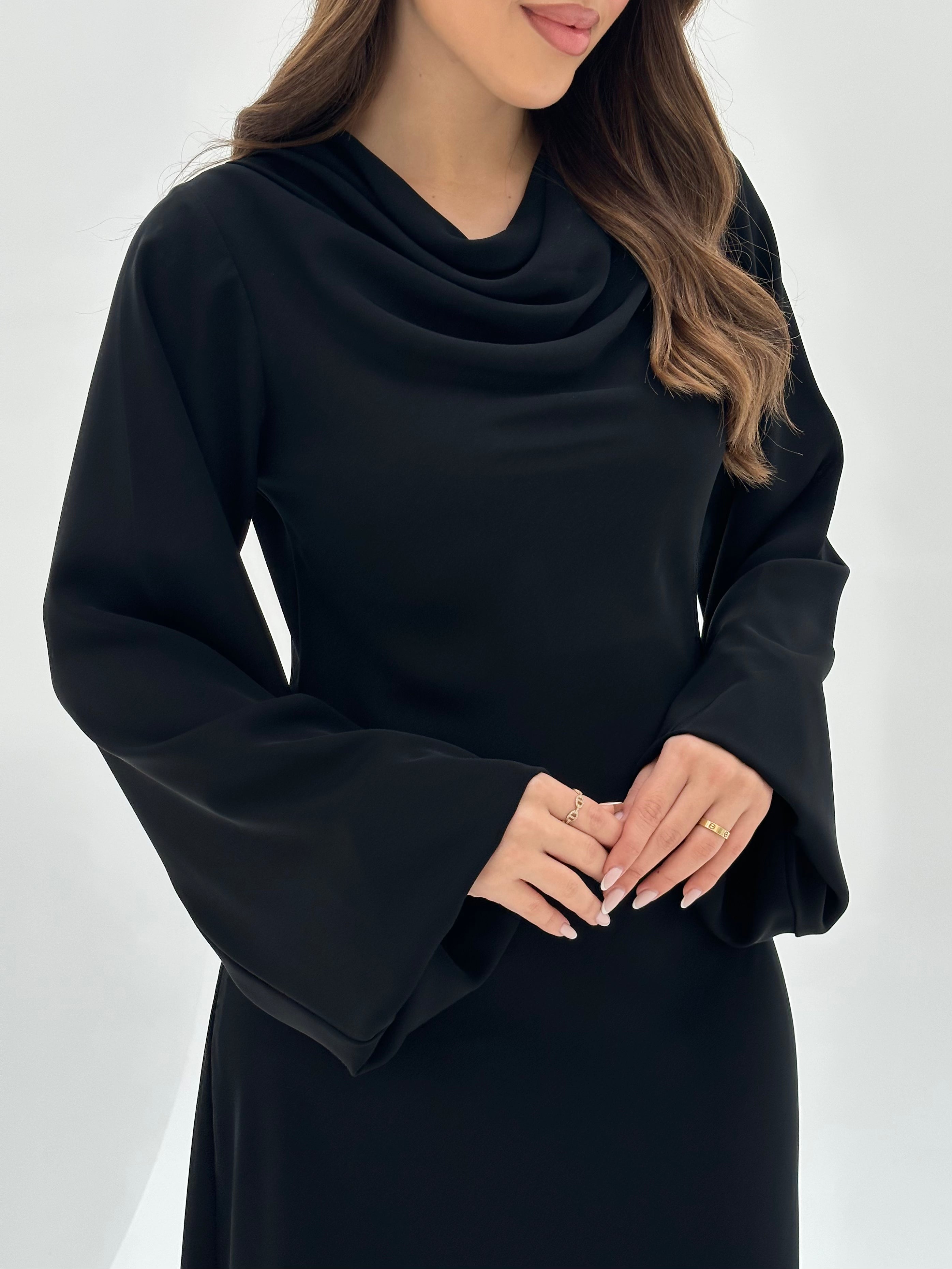C 0010 Premium Black Under Abaya Dress