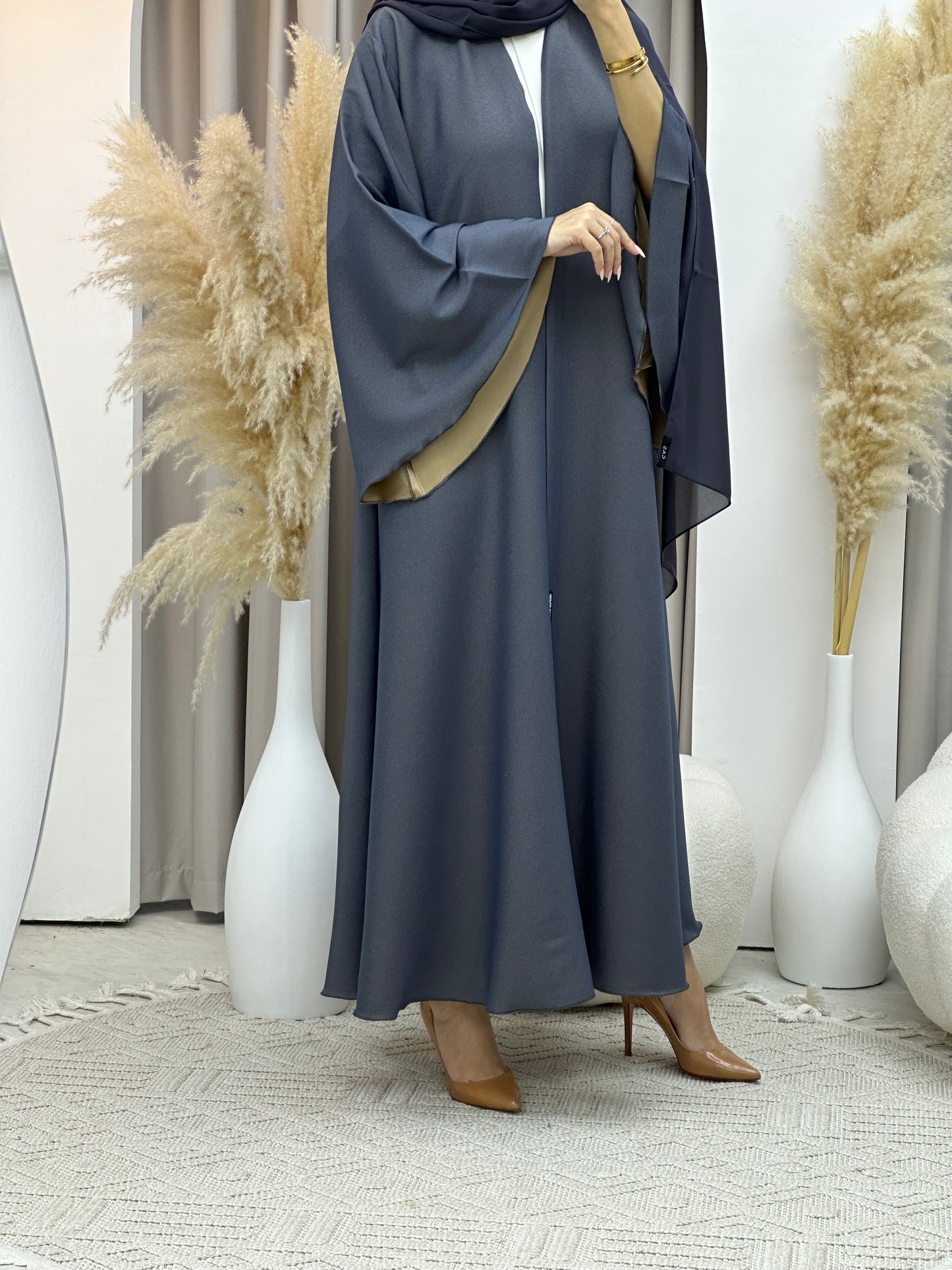 C Light Blue Kloosh Duotone Abaya