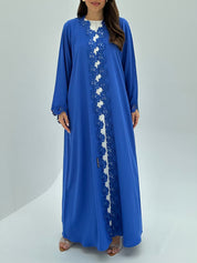 C 1816 Royal Blue Lace Abaya