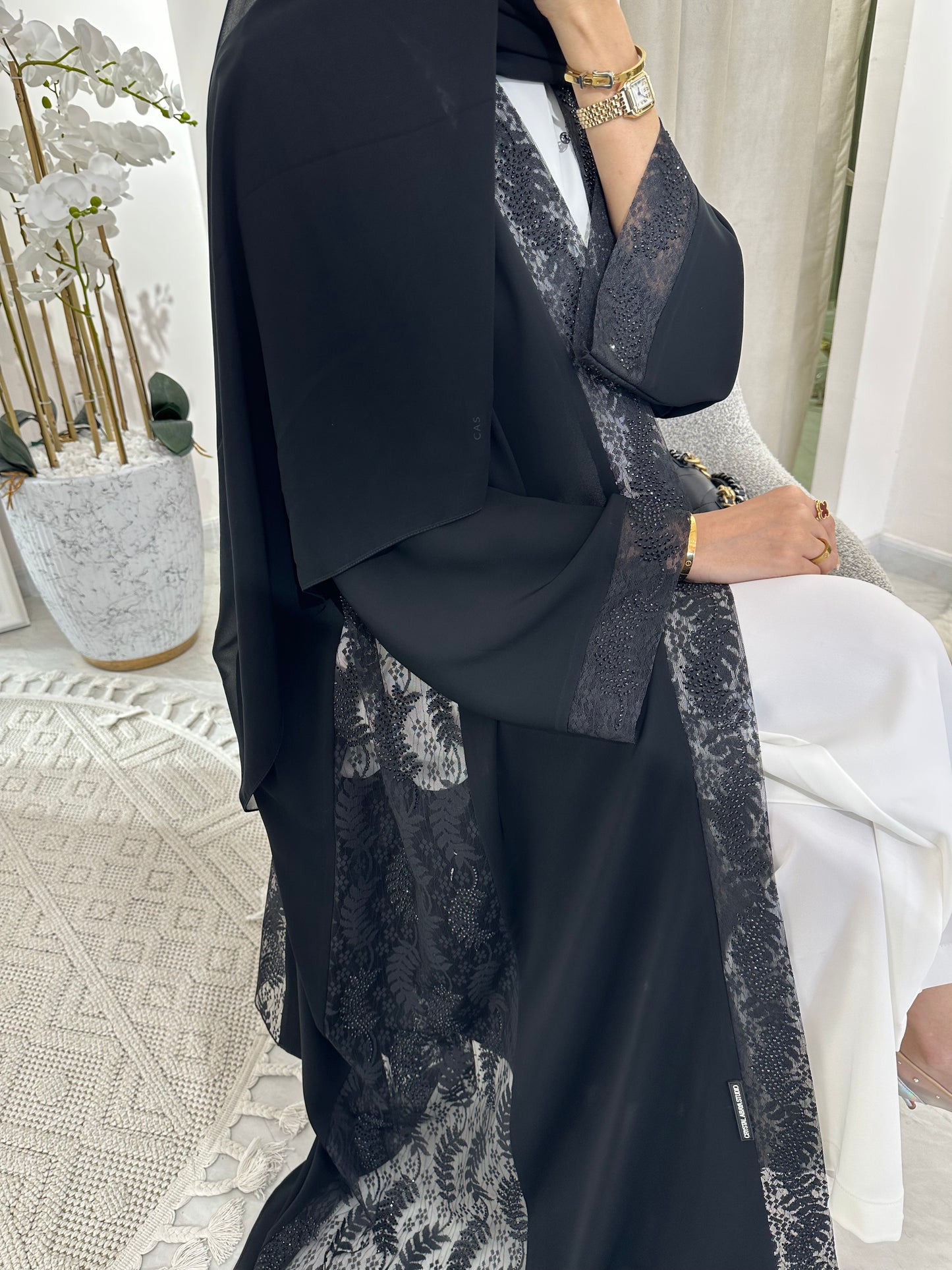 C Black Summer Eid Abaya 01