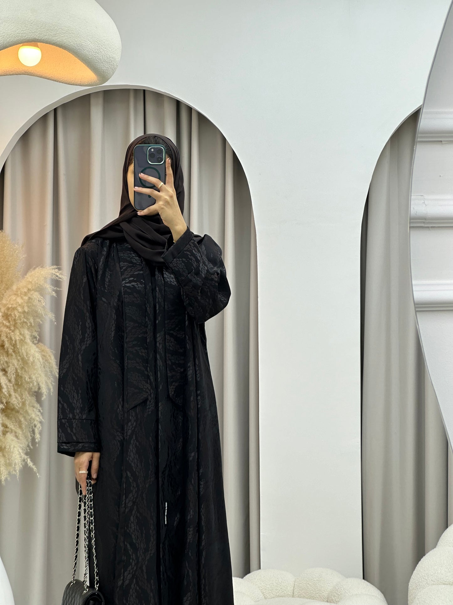 C 0161-02 Barley Dark Brown Abaya