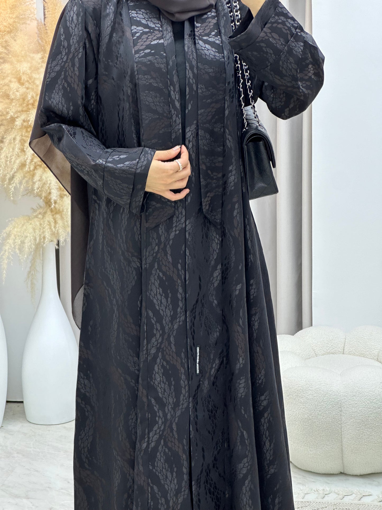 C 0161-02 Barley Dark Brown Abaya