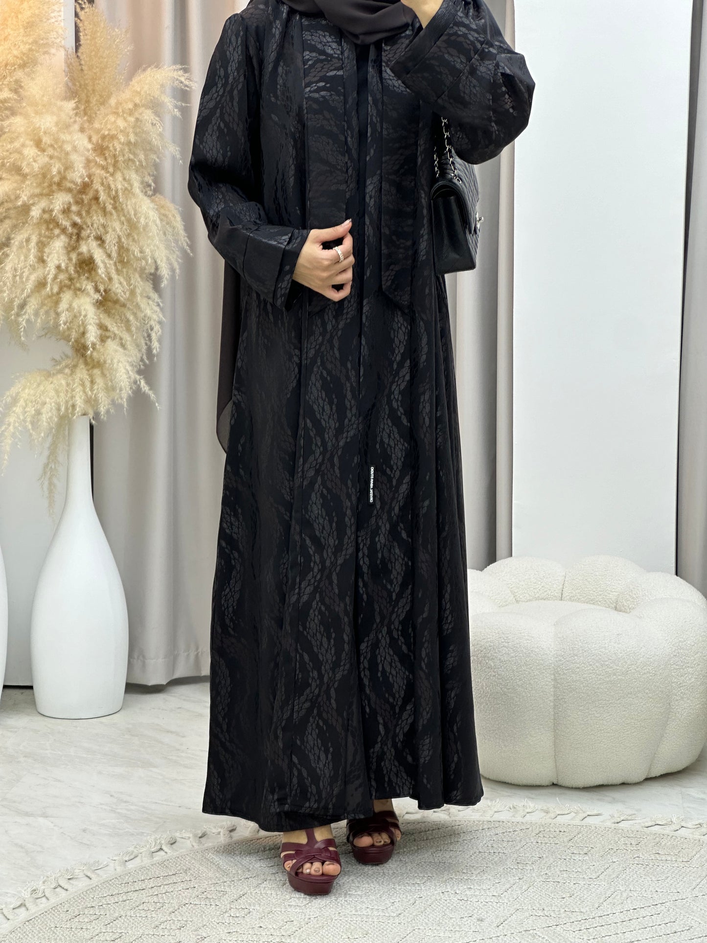 C 0161-02 Barley Dark Brown Abaya