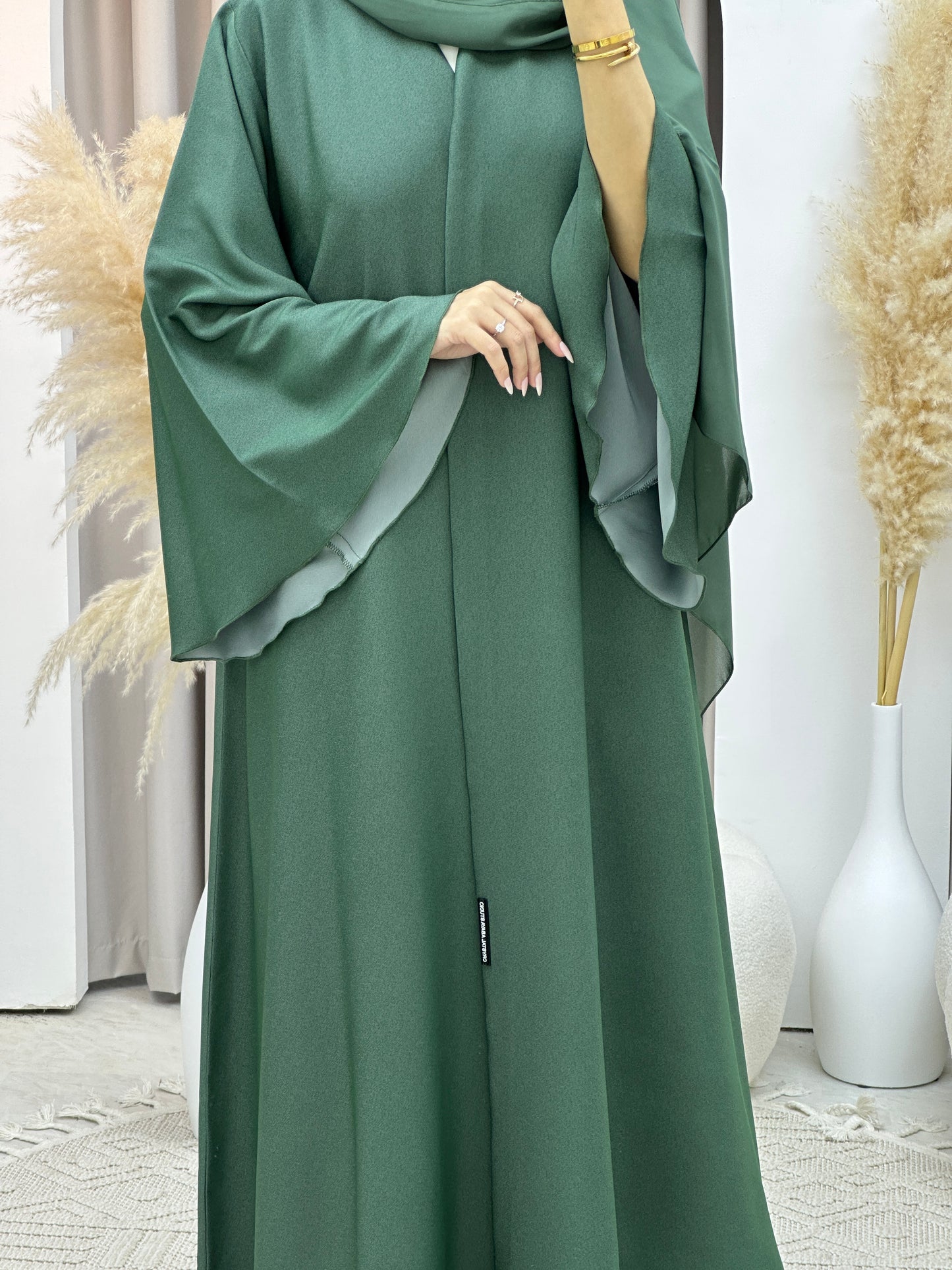 C  Sea Green Kloosh Duotone Abaya