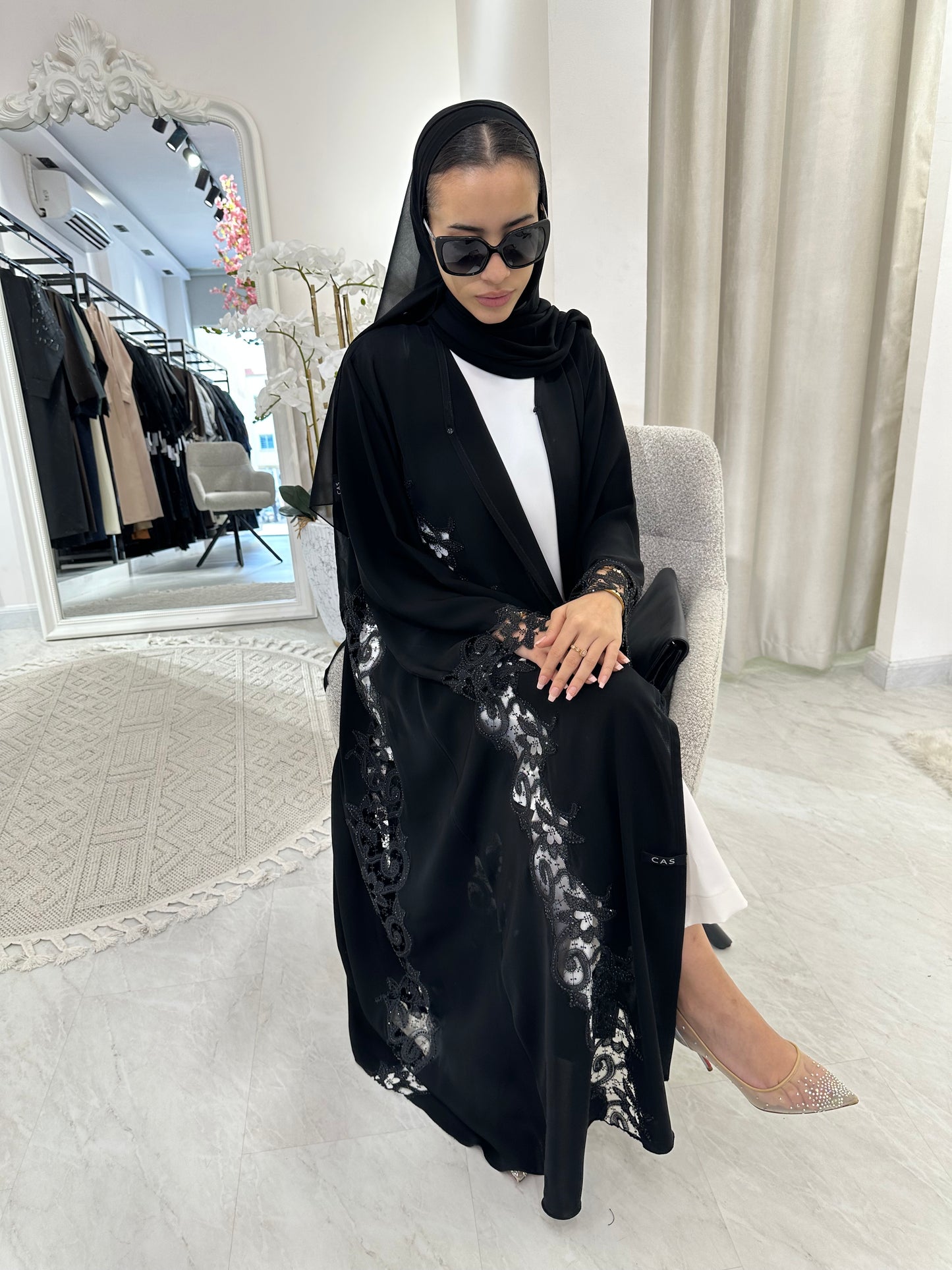 C Black Summer Eid Abaya 04