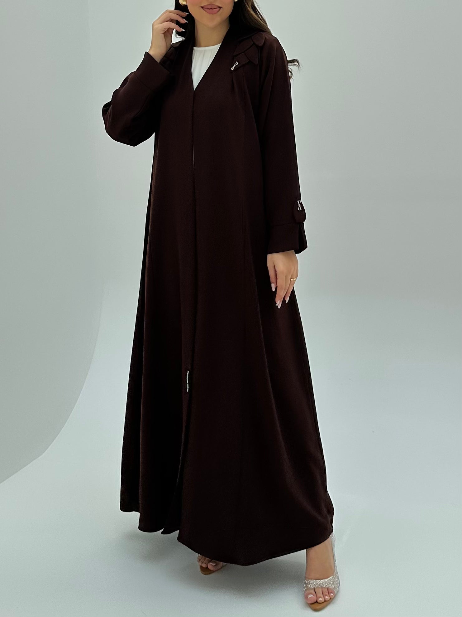 C 1821 Deep Brown Abaya