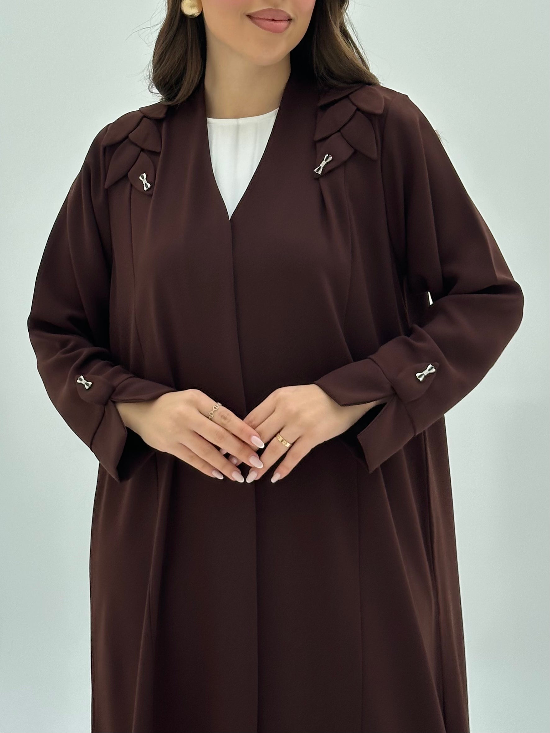 C 1821 Deep Brown Abaya