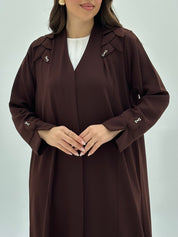 C 1821 Deep Brown Abaya