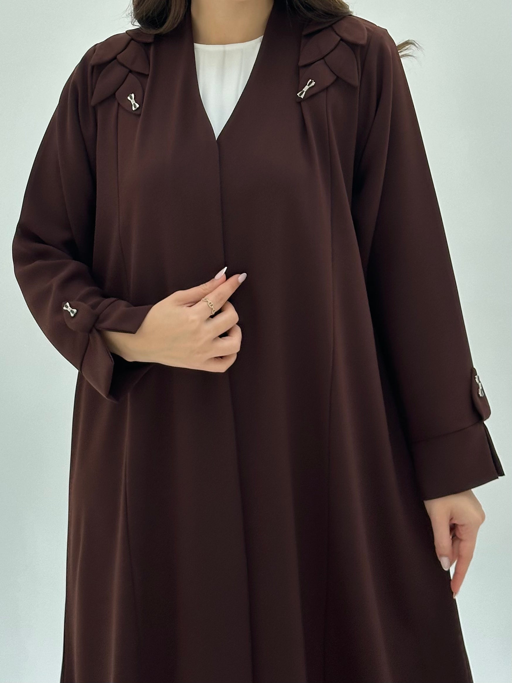 C 1821 Deep Brown Abaya