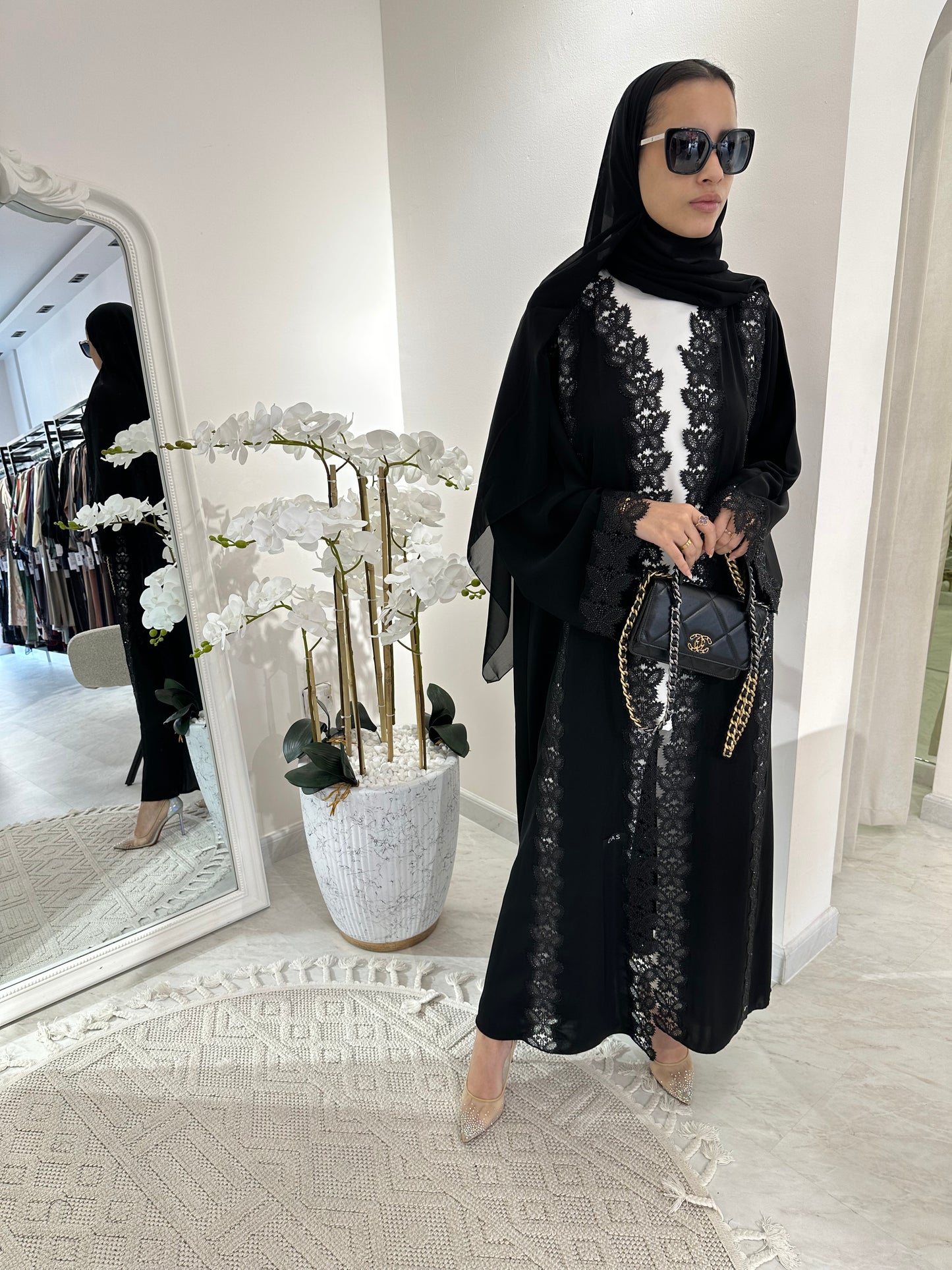 C Black Summer Eid Abaya 05