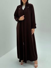C 1821 Deep Brown Abaya
