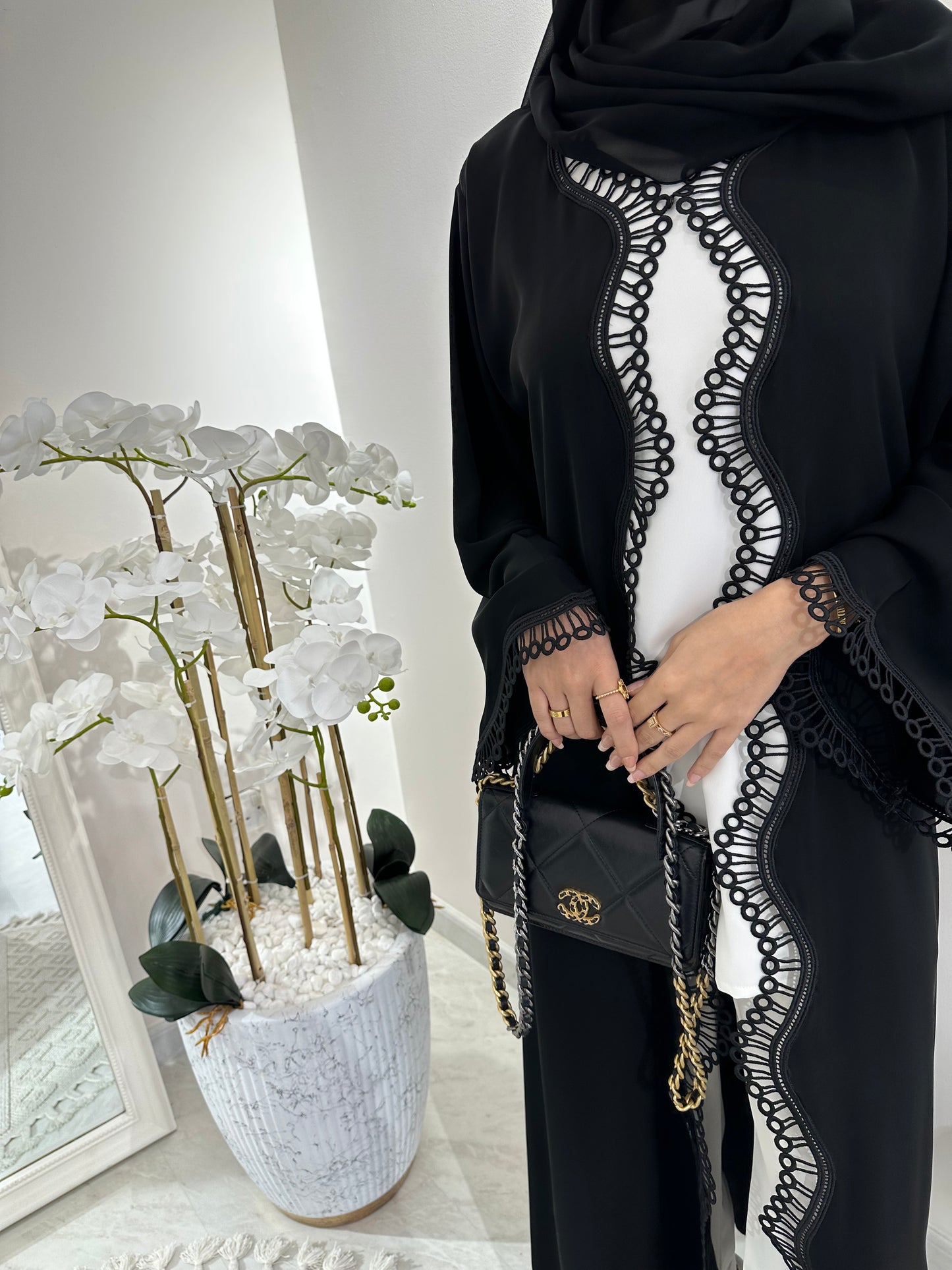 C Black Summer Eid Abaya 06