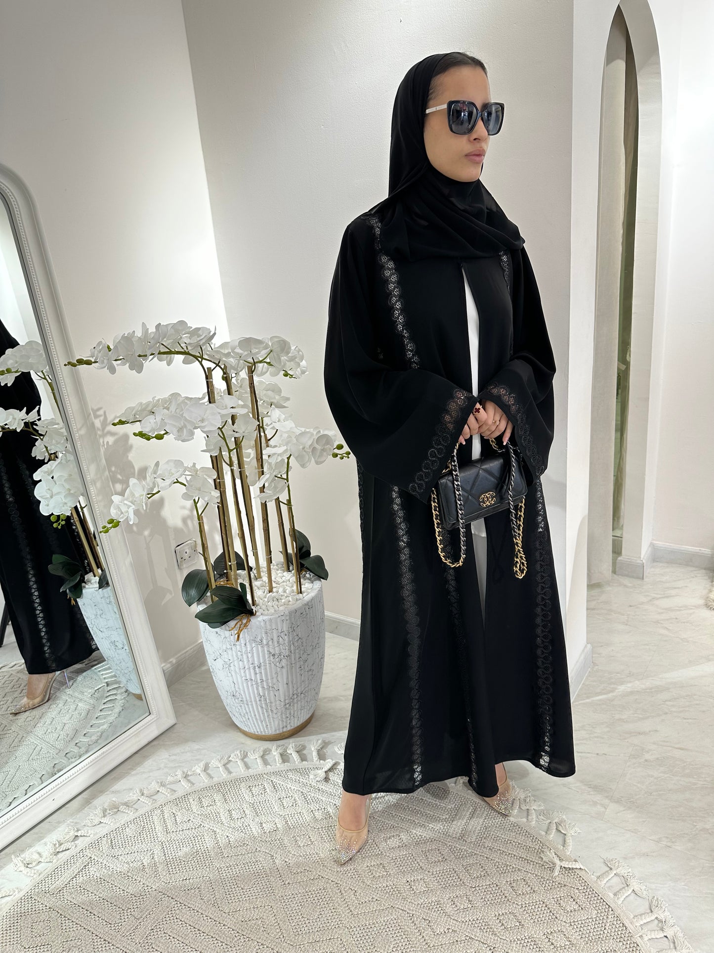 C Black Summer Eid Abaya 07