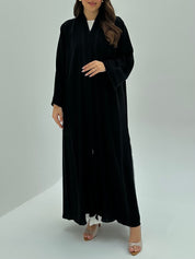 C 1797 Black Crystal Lace Abaya