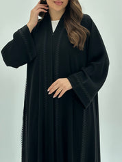 C 1797 Black Crystal Lace Abaya
