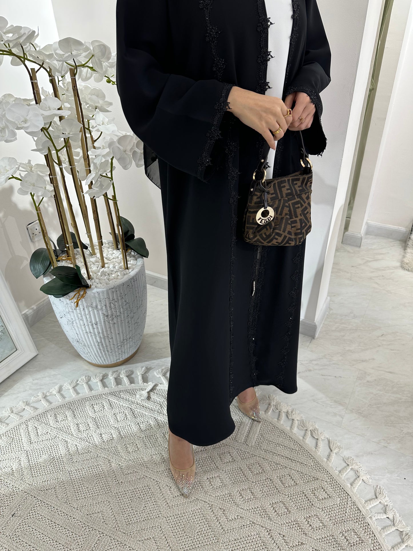 C Black Summer Eid Abaya 11