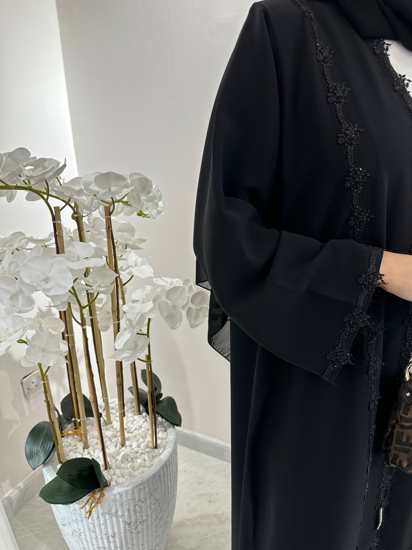 C Black Summer Eid Abaya 11