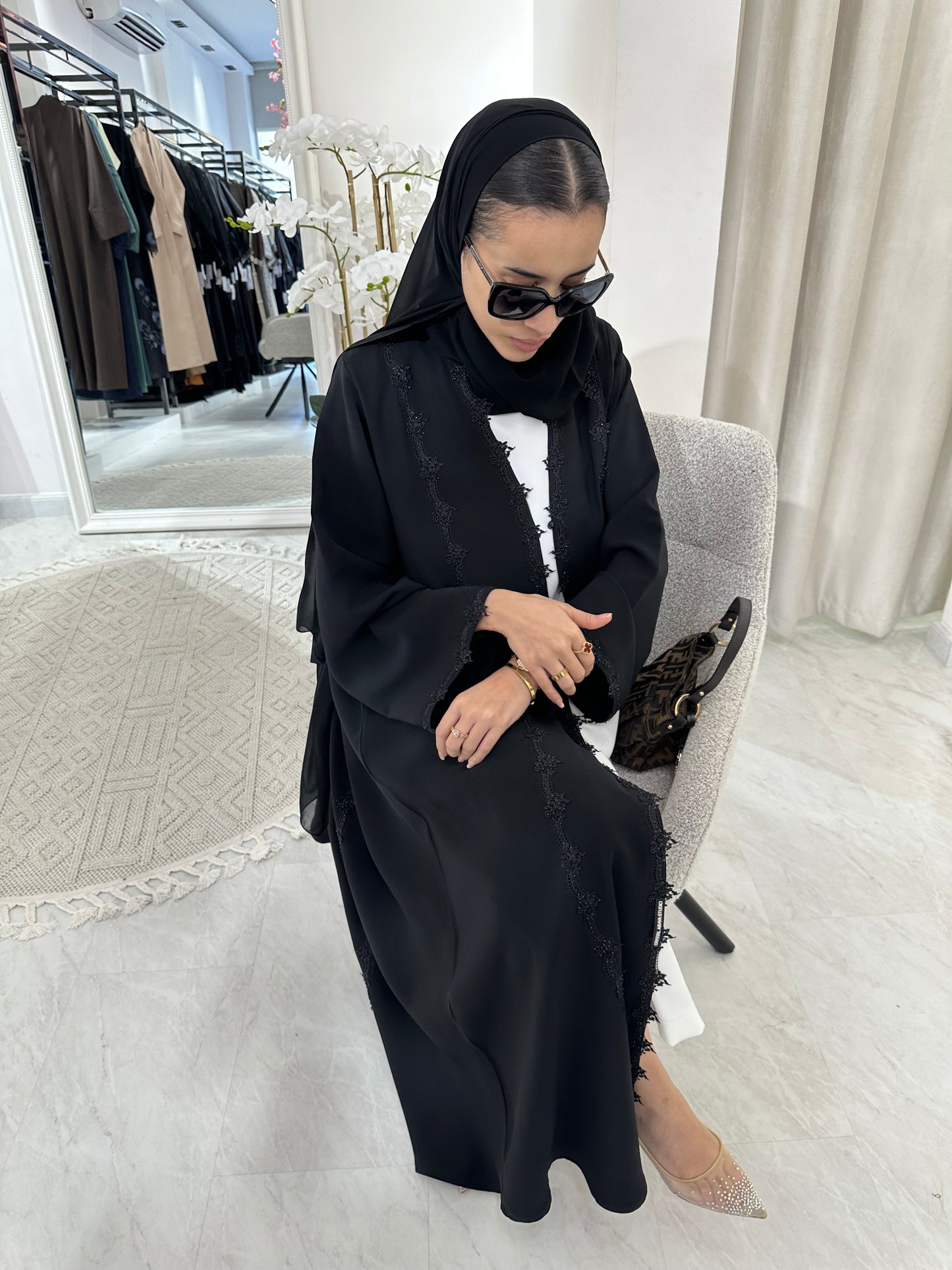 C Black Summer Eid Abaya 11