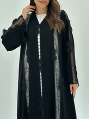 C 1799 Black Lace Abaya