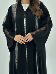 C 1799 Black Lace Abaya