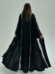 C 1799 Black Lace Abaya