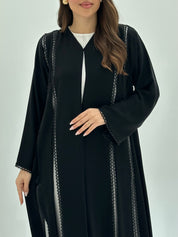 C 1800 Black Lace Abaya