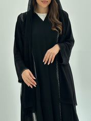 C 1800 Black Lace Abaya