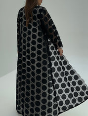 C 1801 Black Dantel Abaya