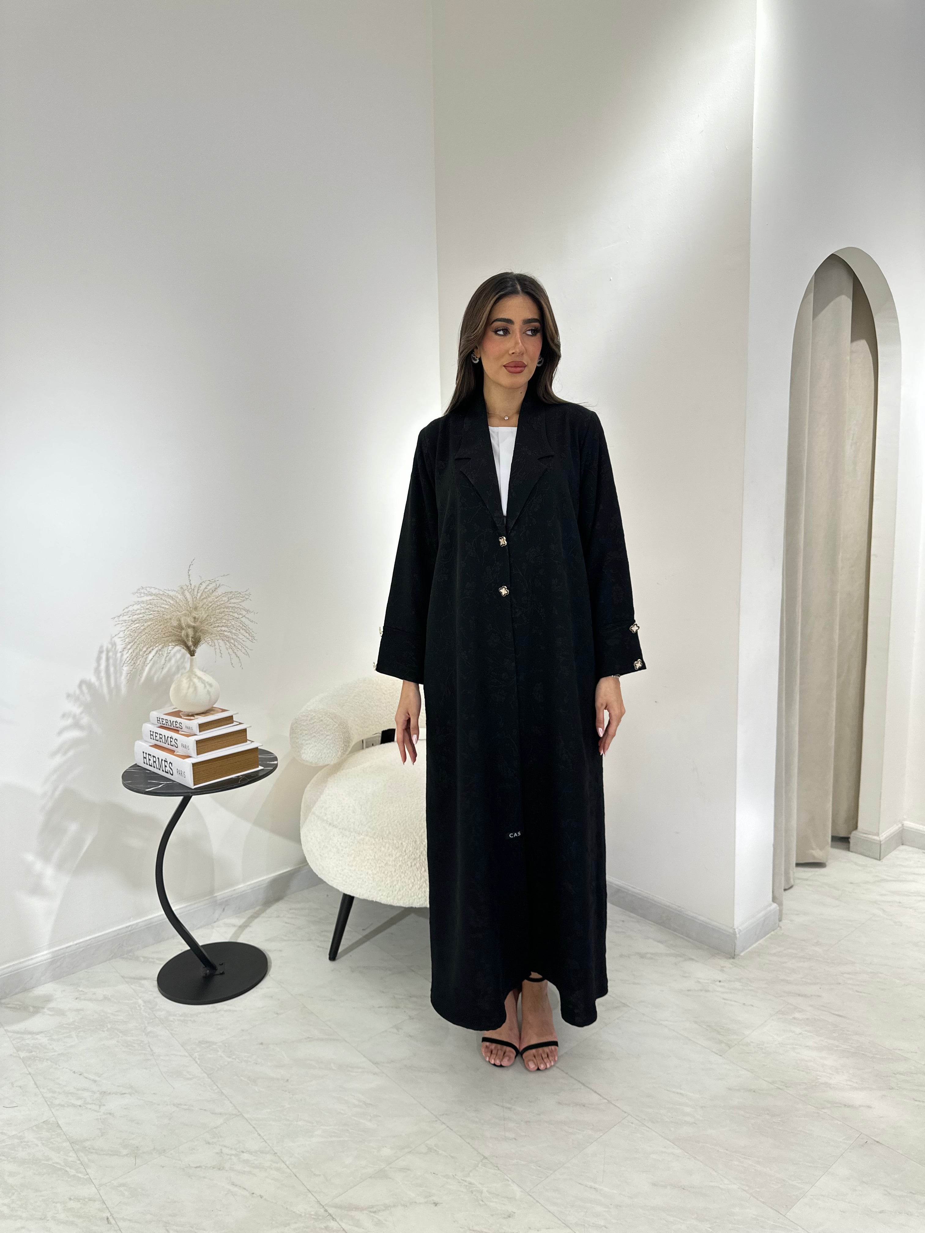 C 0886 Black Coat Abaya