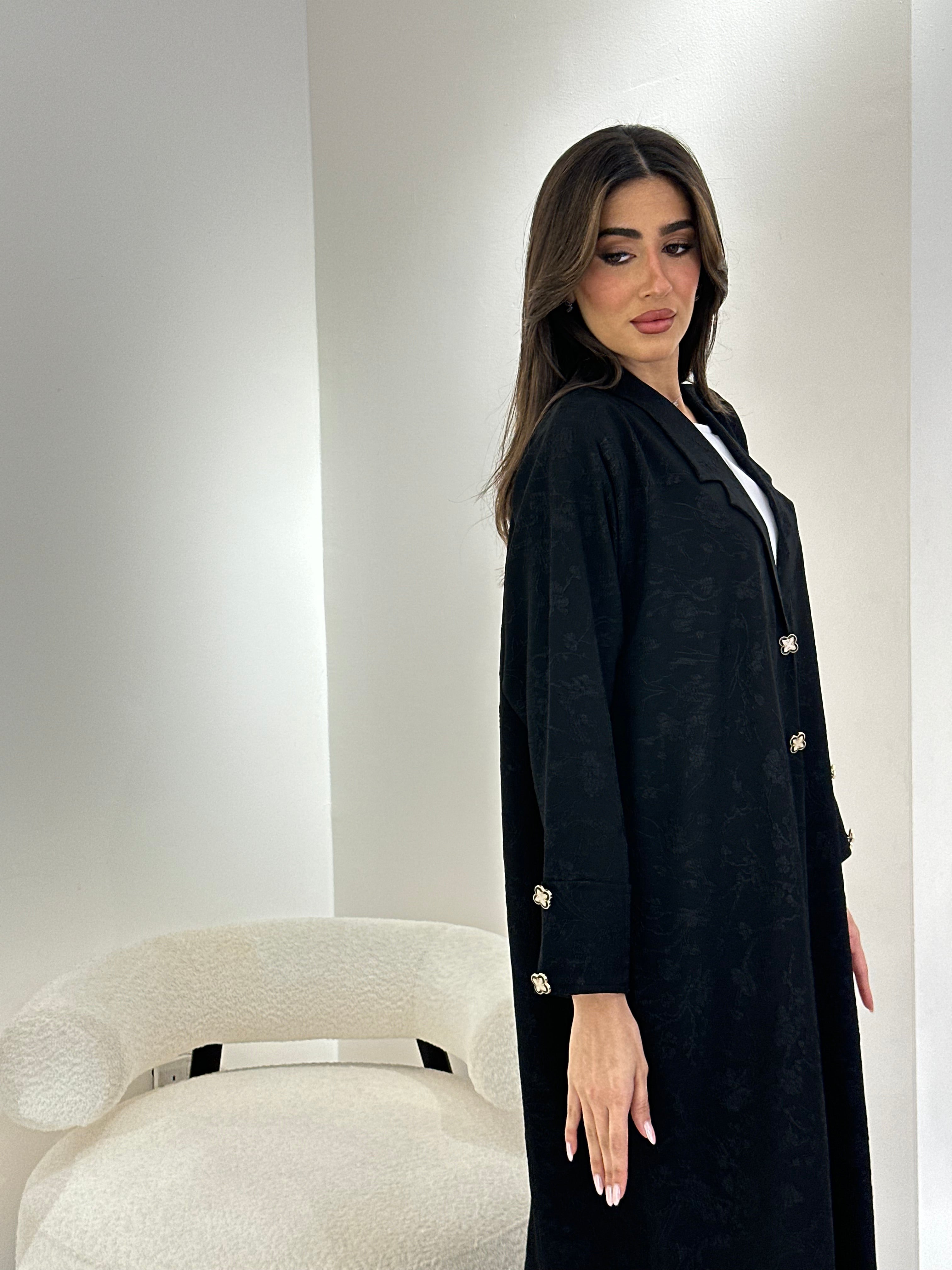 C 0886 Black Coat Abaya
