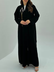 C 1803 Black Beaded Abaya