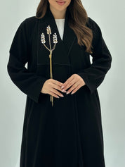 C 1803 Black Beaded Abaya