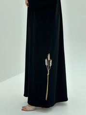 C 1803 Black Beaded Abaya