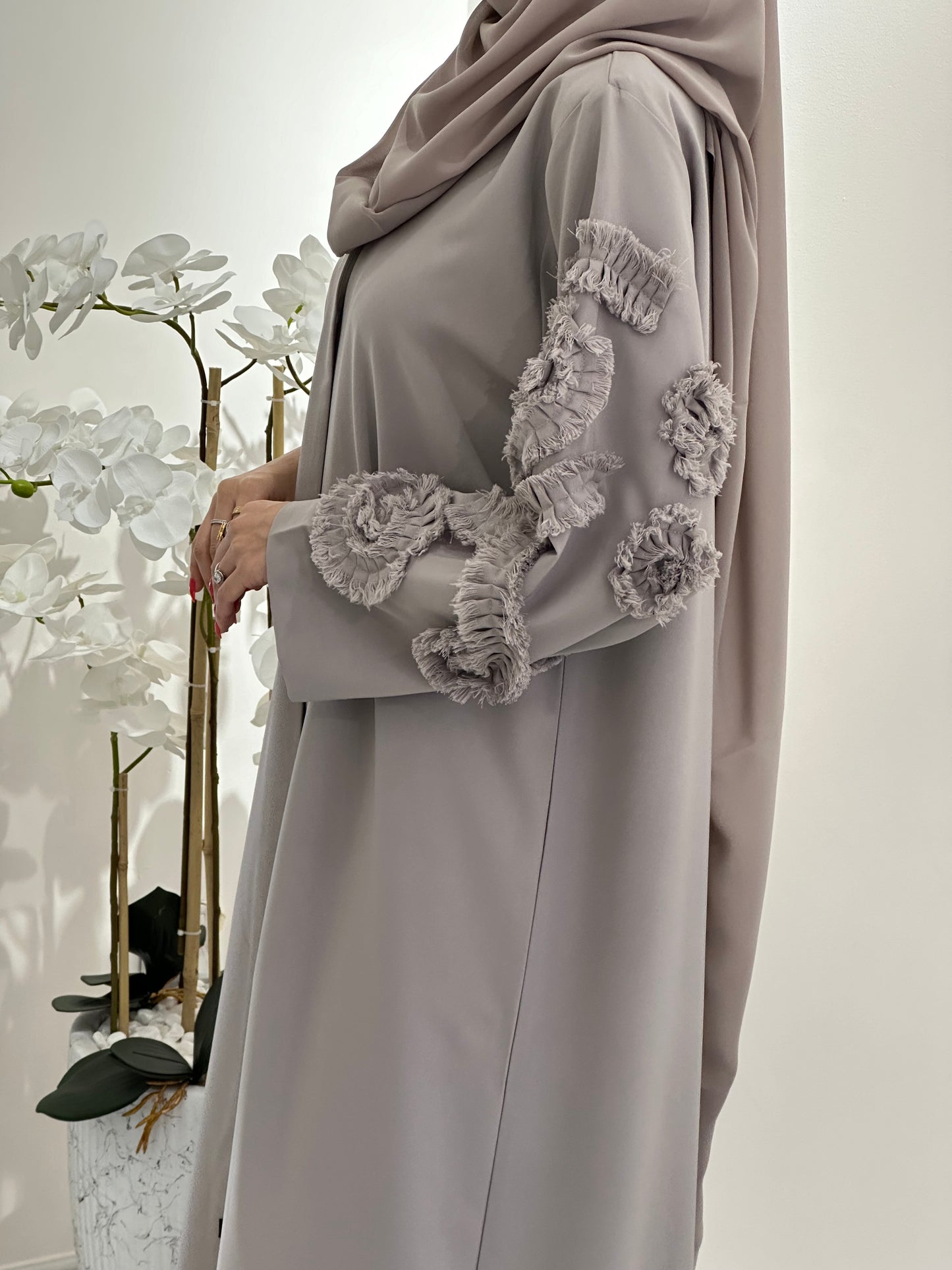 C 0358 Dark Beige Abaya