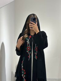 C RTW 1558 Emirati Embroidered Beaded Abaya - L / 57