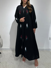 C 1559 Emirati Embroidered Beaded Abaya