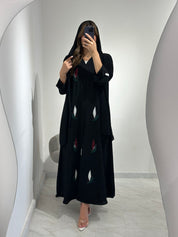 C 1559 Emirati Embroidered Beaded Abaya