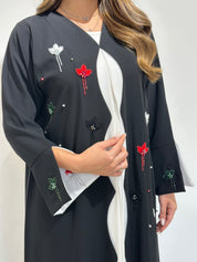 C 1560 Emirati Embroidered Beaded Abaya