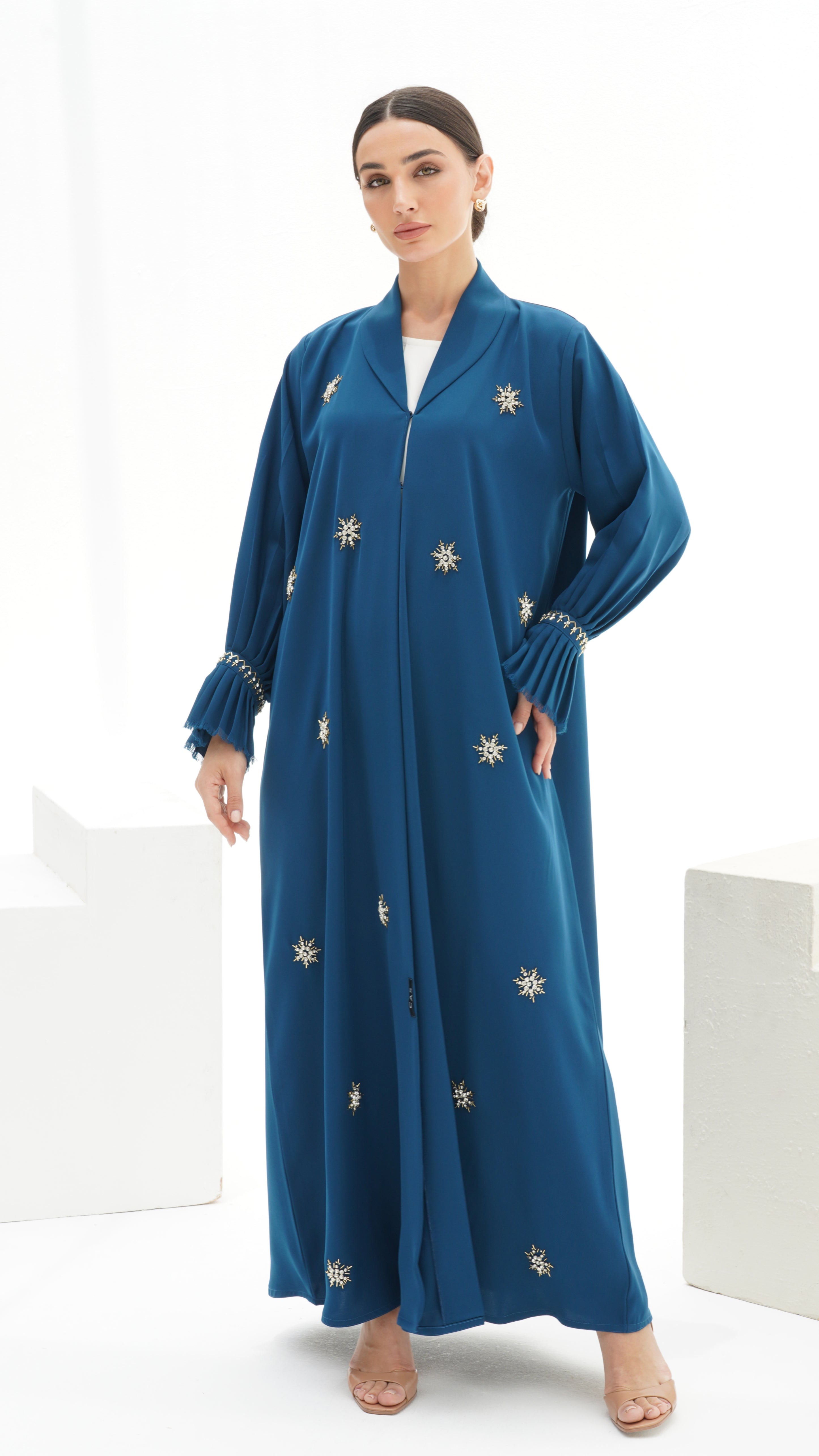 C 1156 Teal Abaya
