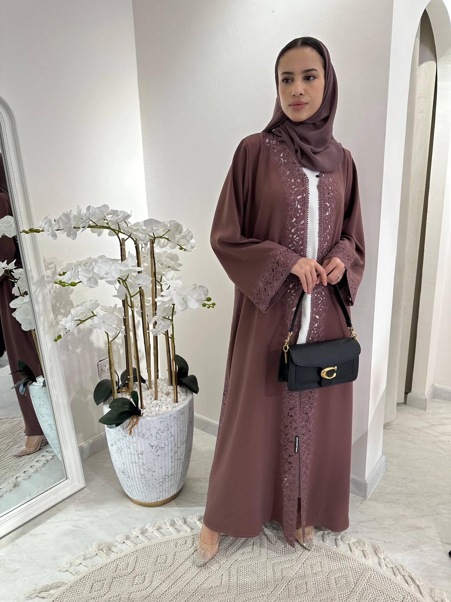 C RTW Purple Floral Eid Abaya