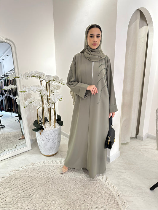 C RTW Green Beaded Eid Abaya