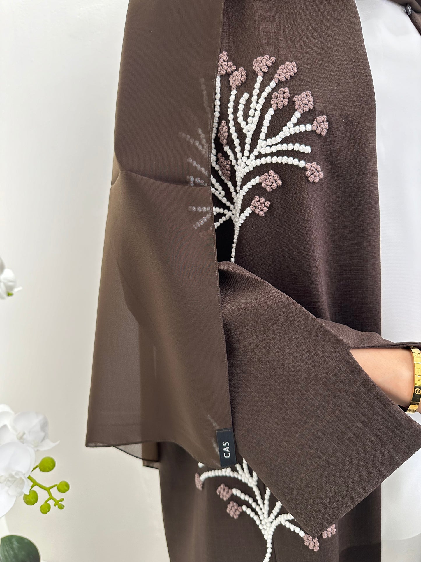 C Brown Summer Linen Eid Abaya