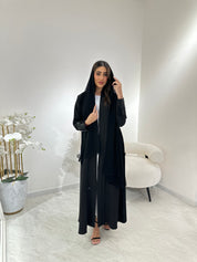 C 0875-02 Black Beaded Eid Abaya