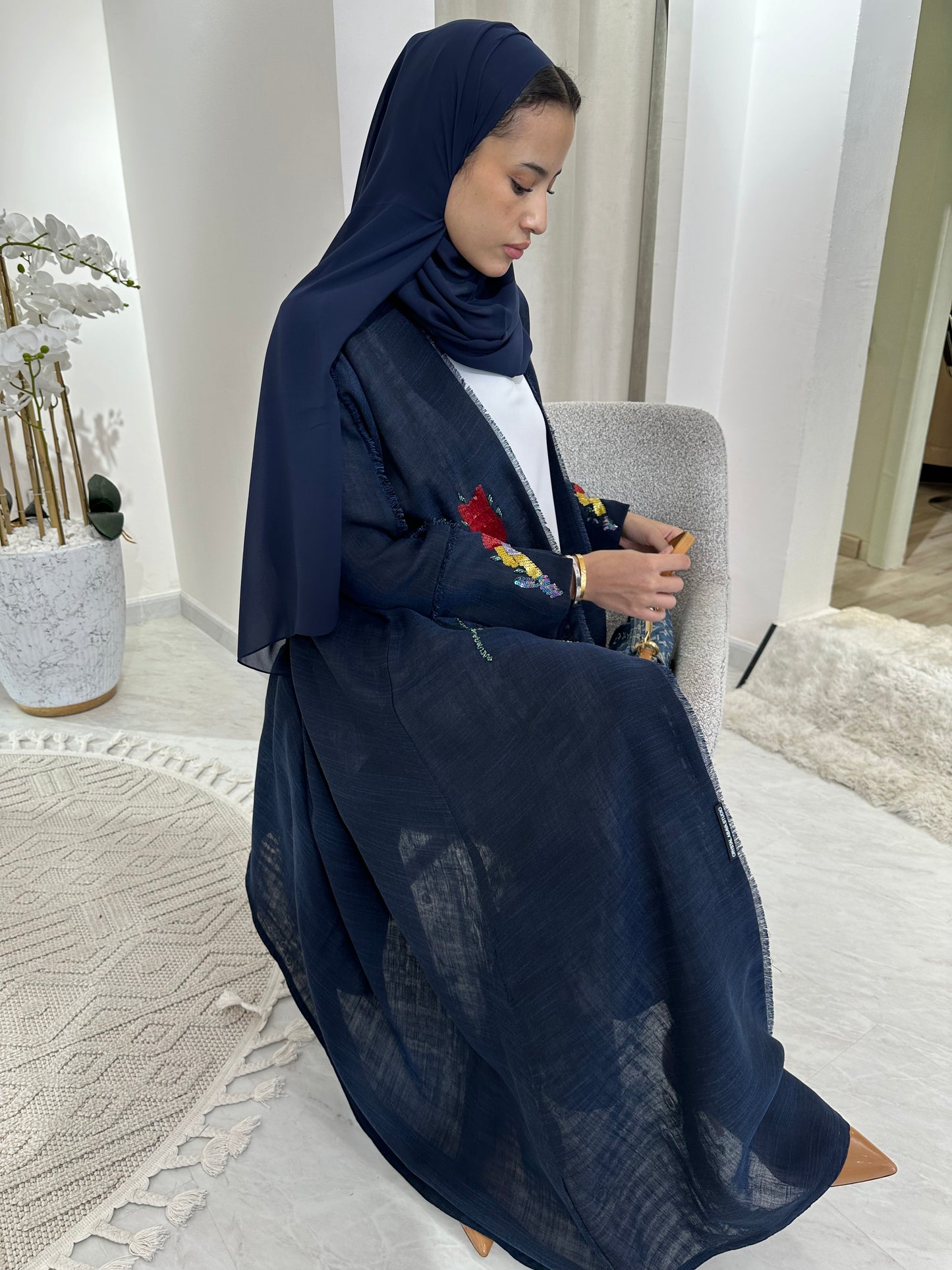 C RTW Summer Bisht Sequins Eid Abaya